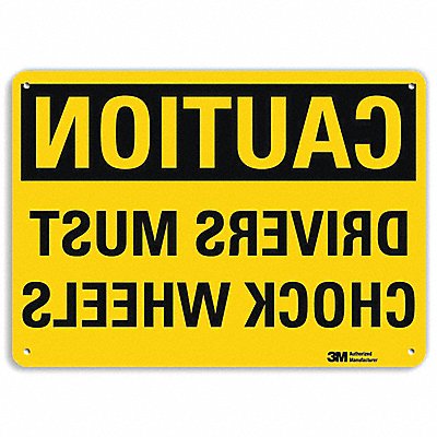 Caution Sign 7 inx10 in Plastic