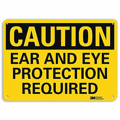 Caution Sign 7 inx10 in Plastic
