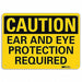 Caution Sign 7 inx10 in Plastic