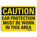 Caution Sign 7 in x 10 in Plastic