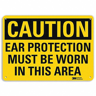 Caution Sign 7 in x 10 in Aluminum