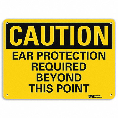 Caution Sign 7 in x 10 in Aluminum