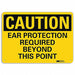 Caution Sign 7 in x 10 in Aluminum