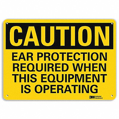 Caution Sign 7 in x 10 in Plastic
