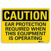 Caution Sign 7 in x 10 in Plastic
