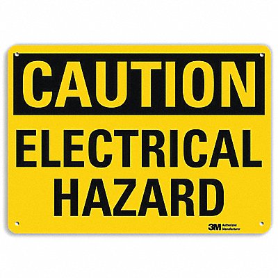 Caution Sign 10 inx14 in Aluminum