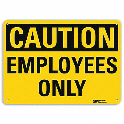 Caution Sign 7 in x 10 in Aluminum