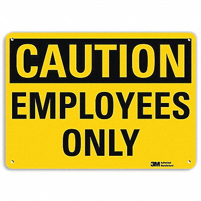 Caution Sign 10 inx14 in Aluminum