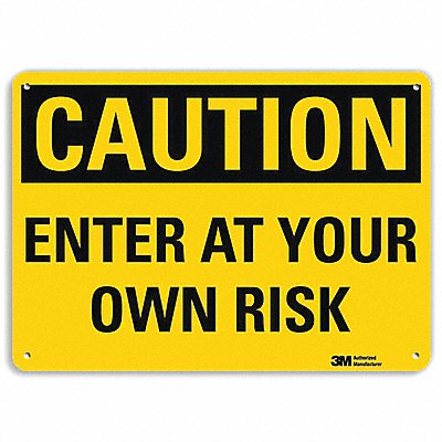 Entrance Sign 10 inx14 in Aluminum