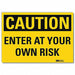 Entrance Sign 10in x 14in Rflct Sheeting