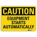 Caution Sign 7 in x 10 in Aluminum