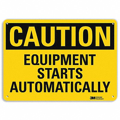 Caution Sign 10 inx14 in Aluminum