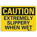 Caution Sign 10 in x 14 in Plastic