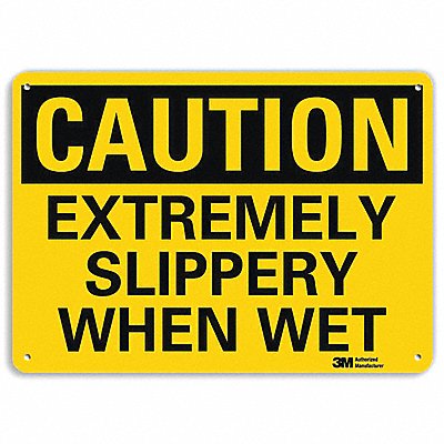 Caution Sign 10 inx14 in Aluminum