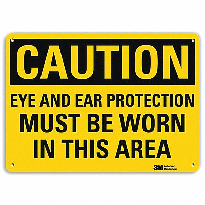 Caution Sign 10 inx14 in Aluminum