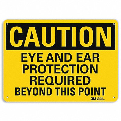 Caution Sign 10 inx14 in Aluminum