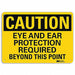 Caution Sign 10 inx14 in Plastic