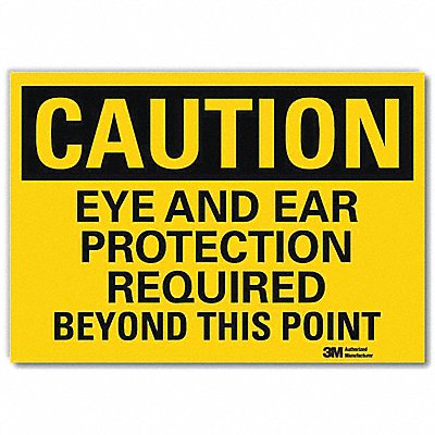 Caution Sign 5 in x 7 in Rflct Sheeting