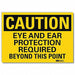 Caution Sign 5 in x 7 in Rflct Sheeting