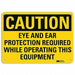 Caution Sign 7 in x 10 in Aluminum