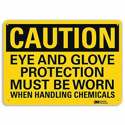 Caution Sign 10 in x 14 in Aluminum