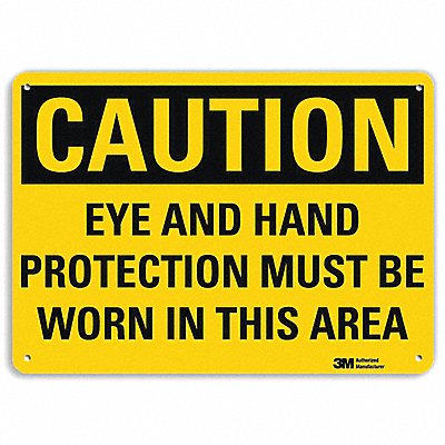 Caution Sign 10 in x 14 in Aluminum