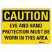 Caution Sign 7 in x 10 in Aluminum