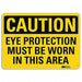 Caution Sign 10 inx14 in Aluminum