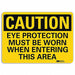 Caution Sign 7 in x 10 in Aluminum