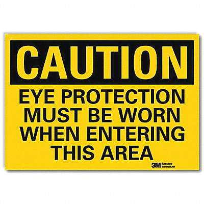 Caution Sign 7 in x 10 in Rflct Sheeting