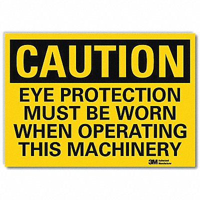 Caution Sign 7 in x 10 in Rflct Sheeting