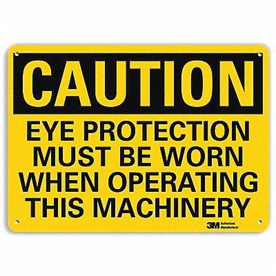 Caution Sign 10 inx14 in Aluminum