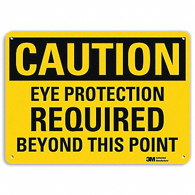 Caution Sign 7 in x 10 in Aluminum