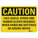 Caution Sign 7 inx10 in Plastic