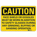 Caution Sign 7 inx10 in Plastic