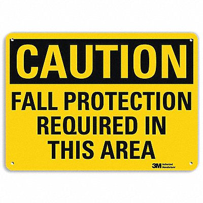 Caution Sign 10 inx14 in Aluminum