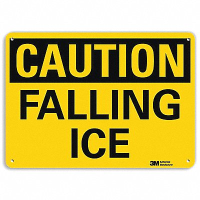 Rflctv Icy Conditions Sign 7x10in Plastc