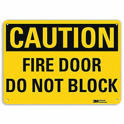 Safety Sign 10 in x 14 in Aluminum