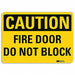 Caution Sign 7 in x 10 in Aluminum