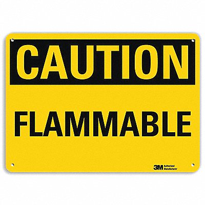 Caution Sign 7 in x 10 in Plastic