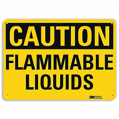 Caution Sign 10 inx14 in Aluminum