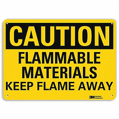 Caution Sign 7 inx10 in Plastic