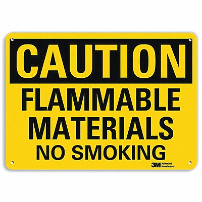 No Smoking Sign 10 inx14 in Aluminum