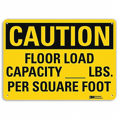 Caution Sign 10 inx14 in Aluminum