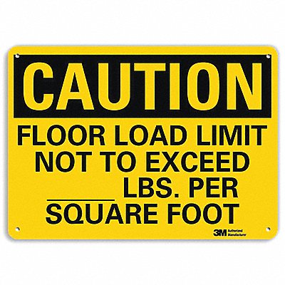 Caution Sign 7 in x 10 in Aluminum