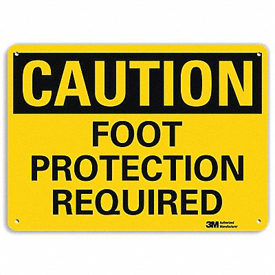 Caution Sign 10 inx14 in Aluminum