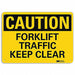 Caution Sign 10 inx14 in Aluminum