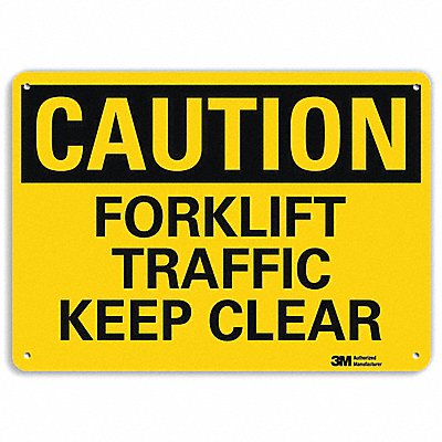 Caution Sign 7 in x 10 in Aluminum