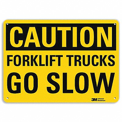 Caution Sign 7 in x 10 in Plastic