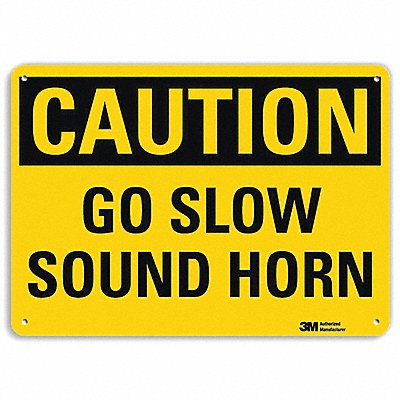 Caution Sign 10 inx14 in Aluminum